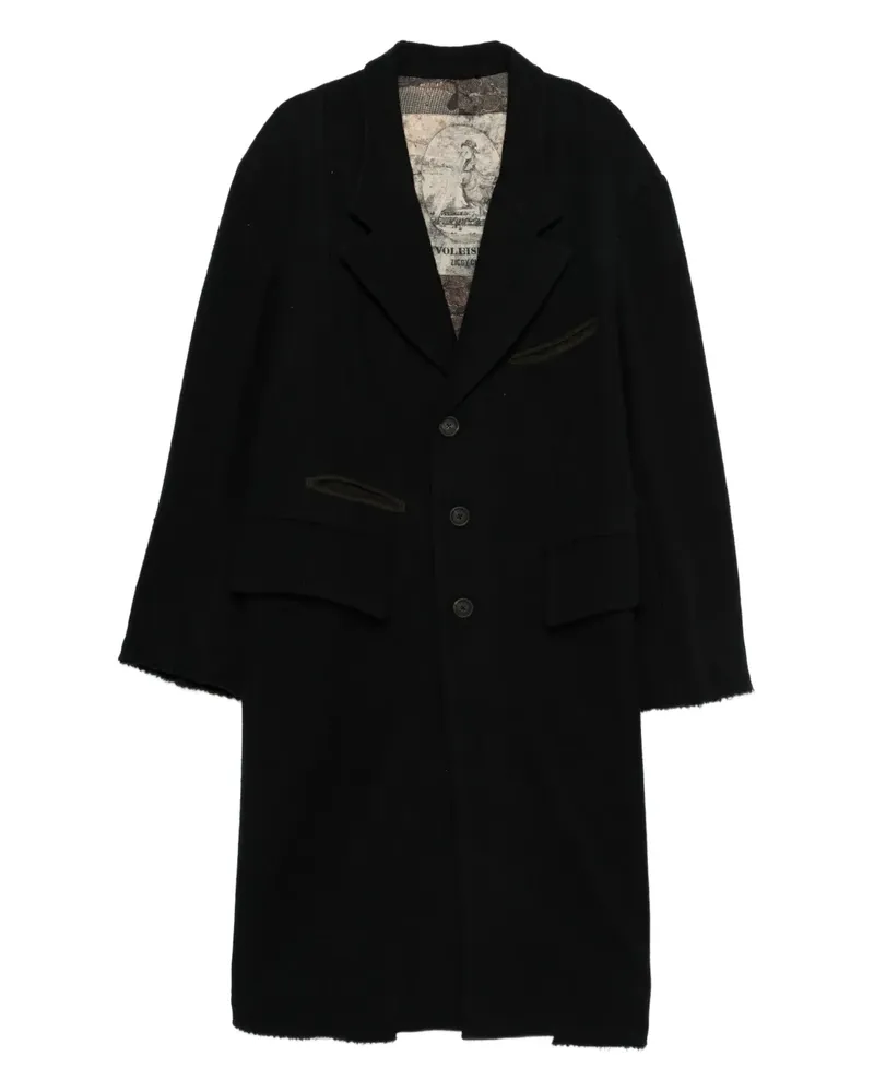 Ziggy Chen single-breasted coat - Schwarz Schwarz