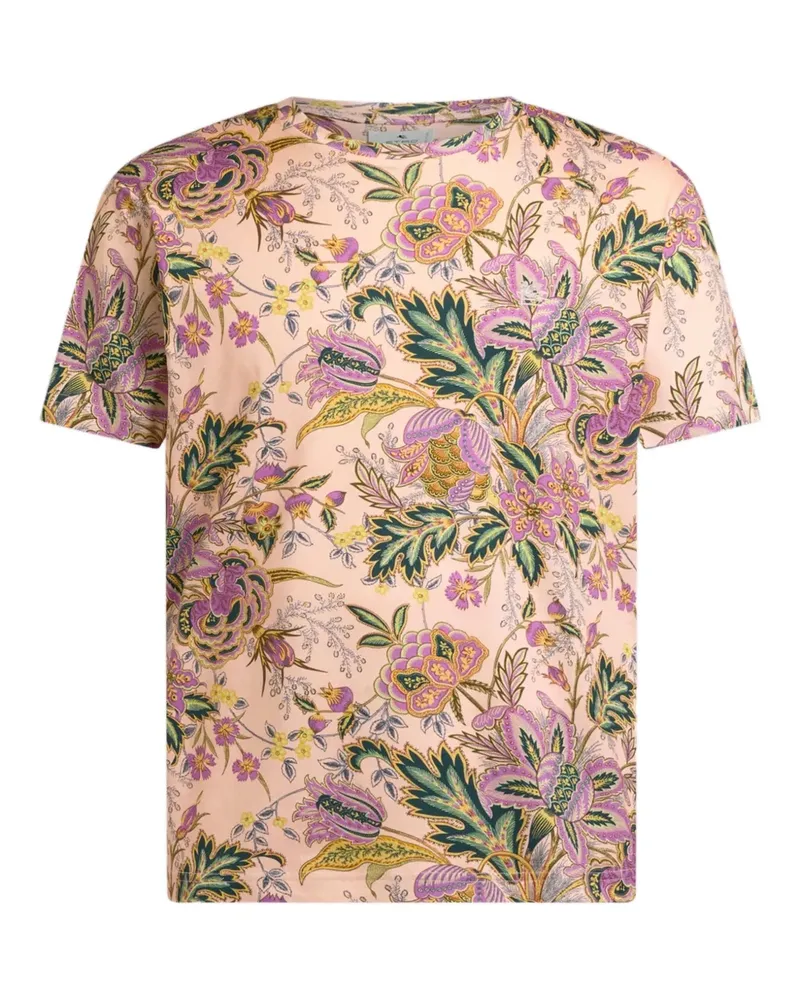 Etro T-Shirt mit Blumen-Print - Rosa Rosa