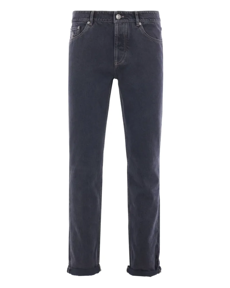 Brunello Cucinelli Jeans mit Logo-Stickerei - Blau Blau