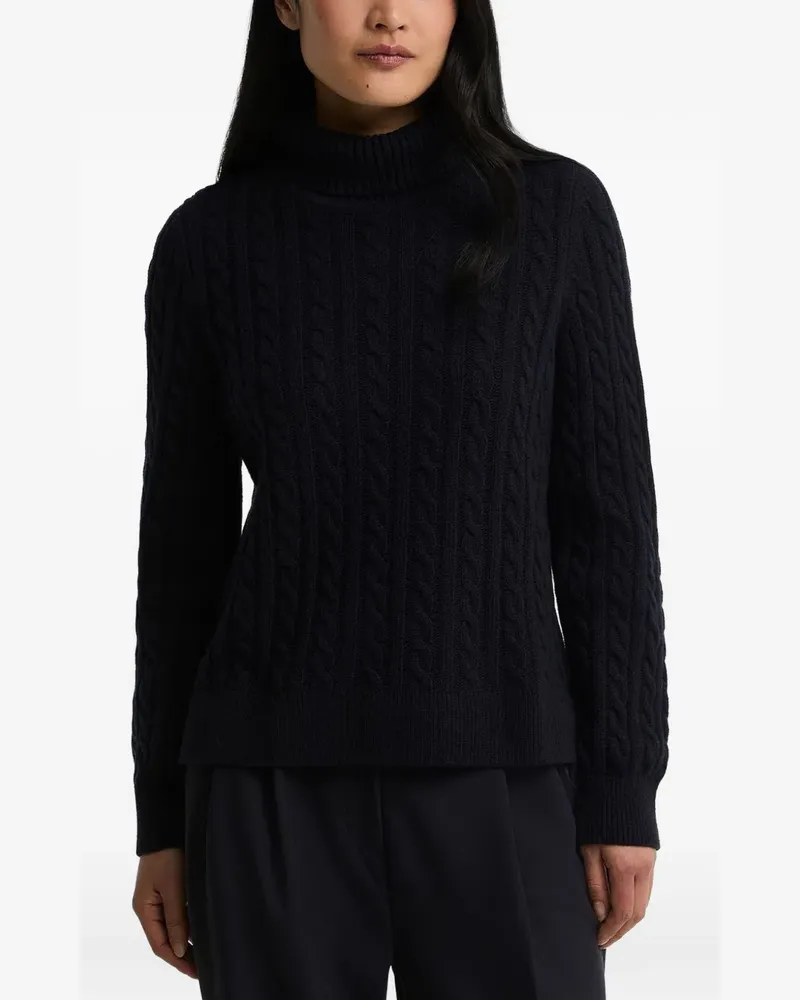 Barbour Ambleside Rollkragenpullover mit Zopfmuster - Blau Blau