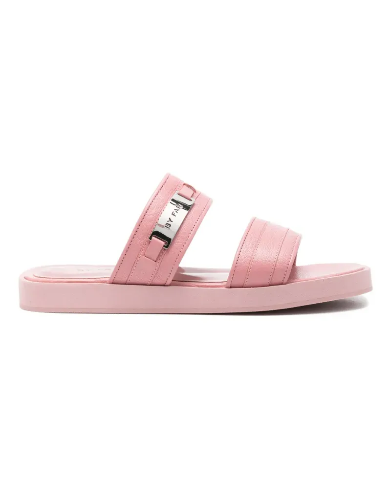 by FAR logo-plaque double-strap sandals - Rosa Rosa