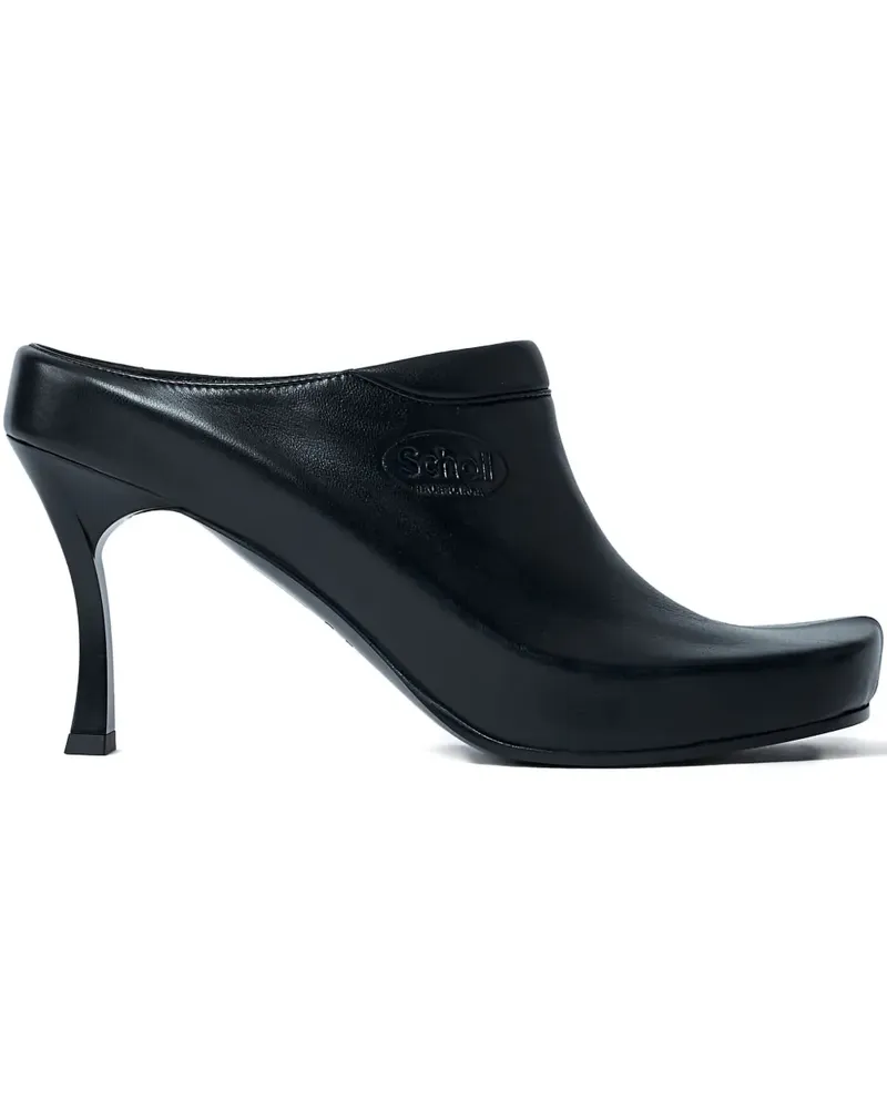 Balenciaga debossed logo heeled mules - Schwarz Schwarz