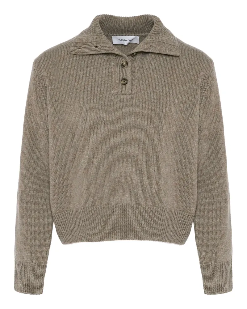 Yves Salomon Pullover mit Stehkragen - Nude Nude