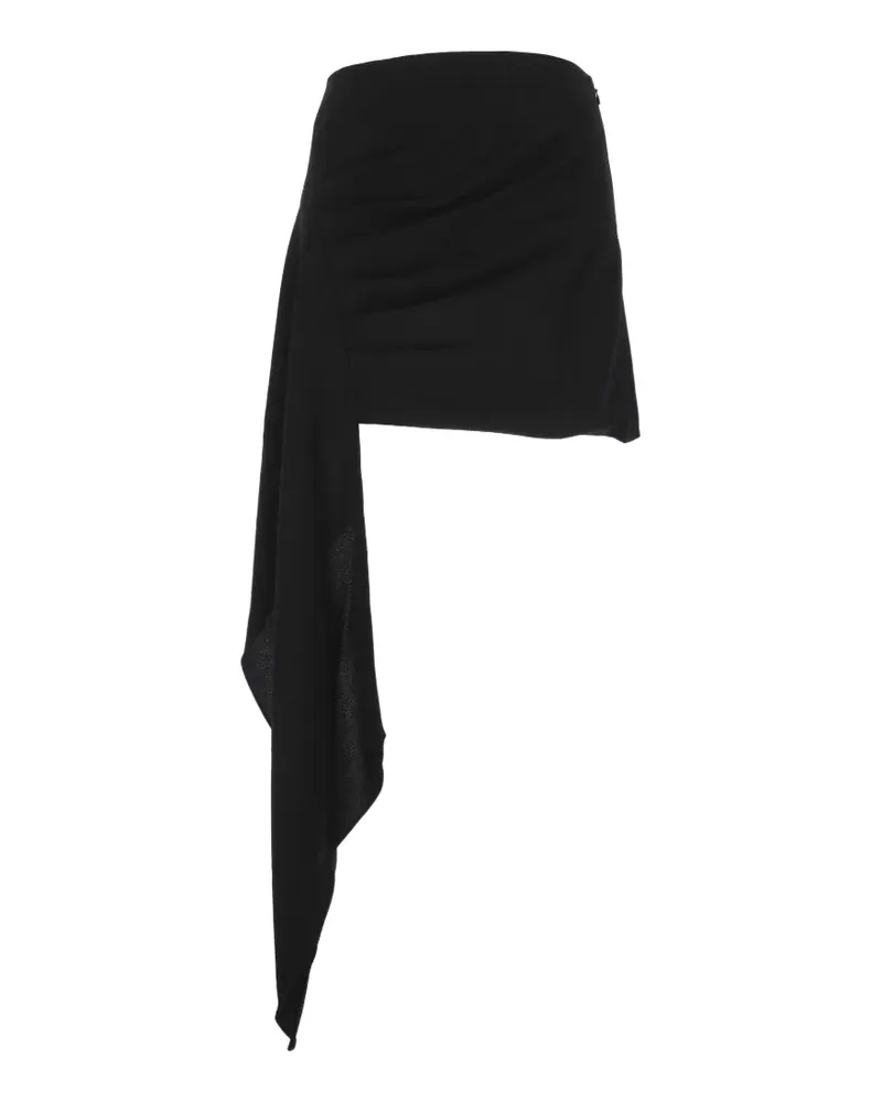 ANDAMANE draped ruched mini skirt - Schwarz Schwarz