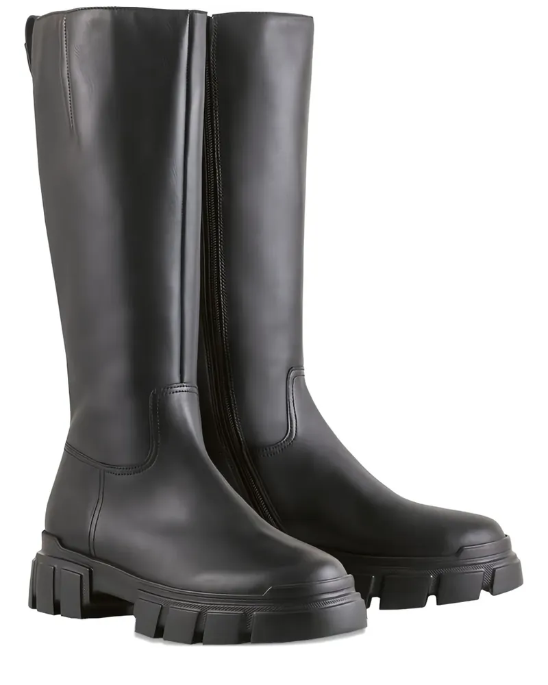 Högl Kniehohe James Stiefel mit dicker Sohle - Schwarz Schwarz