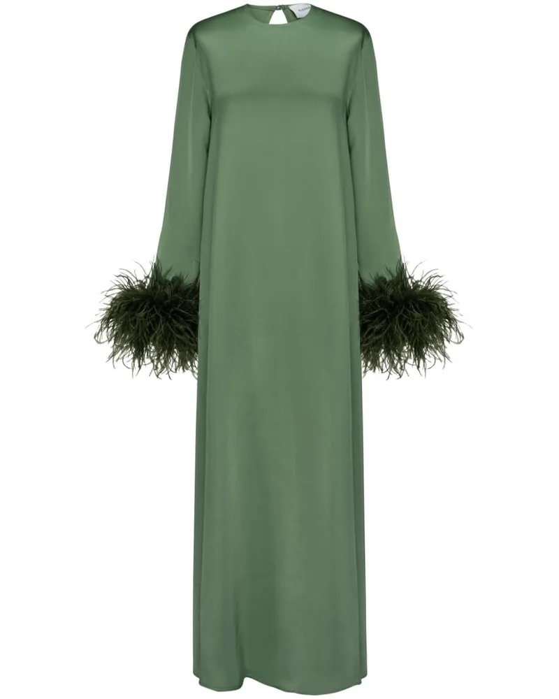 SLEEPER Suzi Minikleid mit Federn - Grün Grün