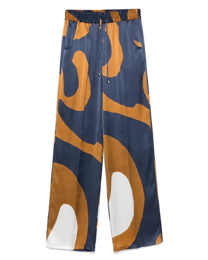 Kiton Hose mit abstraktem Print - Blau Blau
