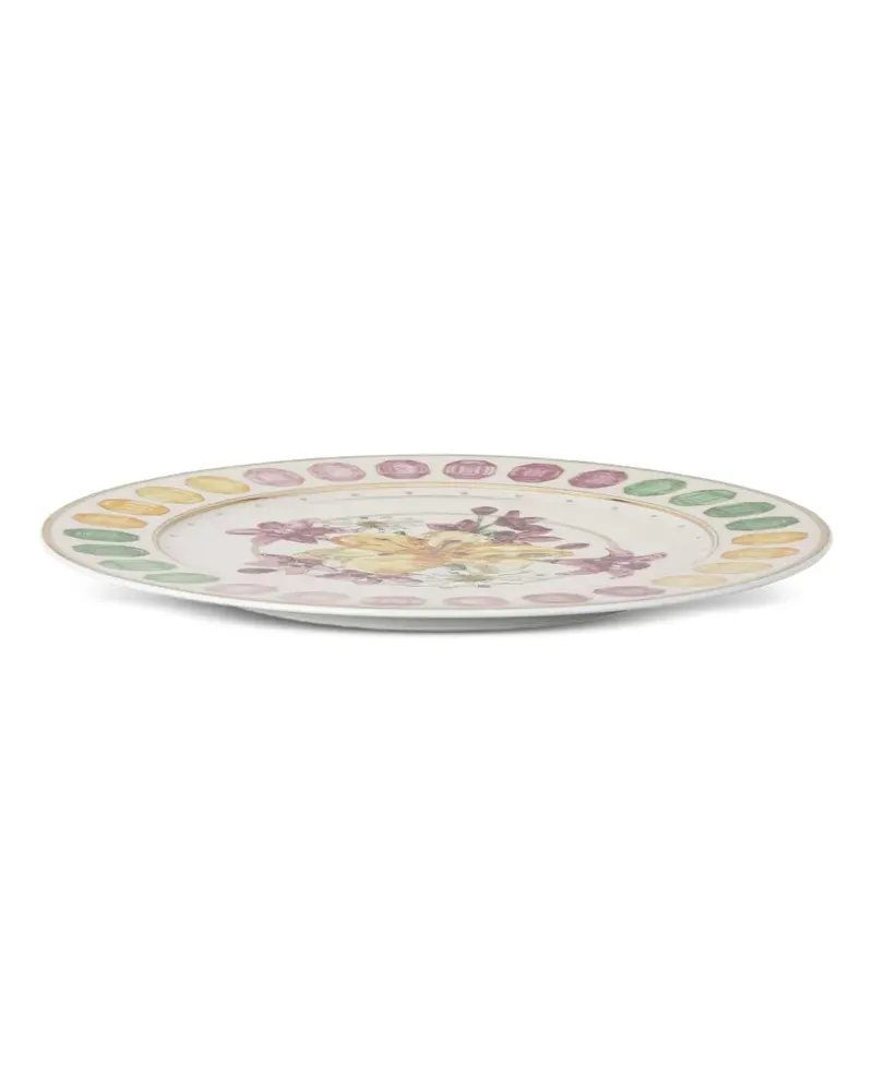 Swarovski Teller mit Blumen-Print - Nude Nude