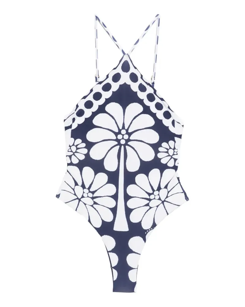 FARM Rio Badeanzug mit Print - Blau Blau