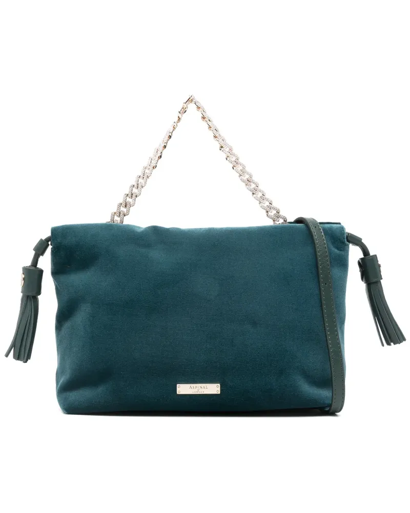 Aspinal of London Amelia velvet tote bag - Blau Blau