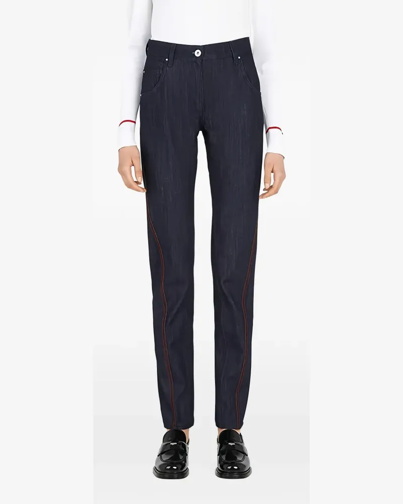 Ferragamo Five-Pocket-Jeans mit Kontrastnähten - Blau Blau