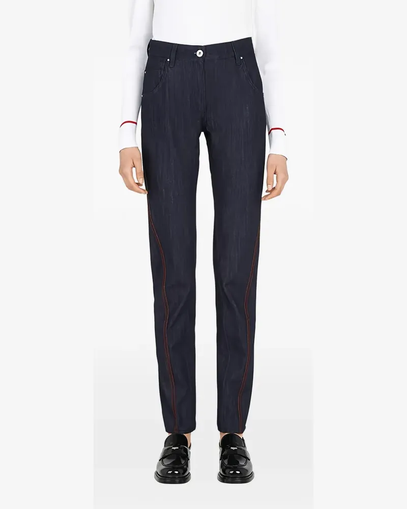 Ferragamo Five-Pocket-Jeans mit Kontrastnähten - Blau Blau