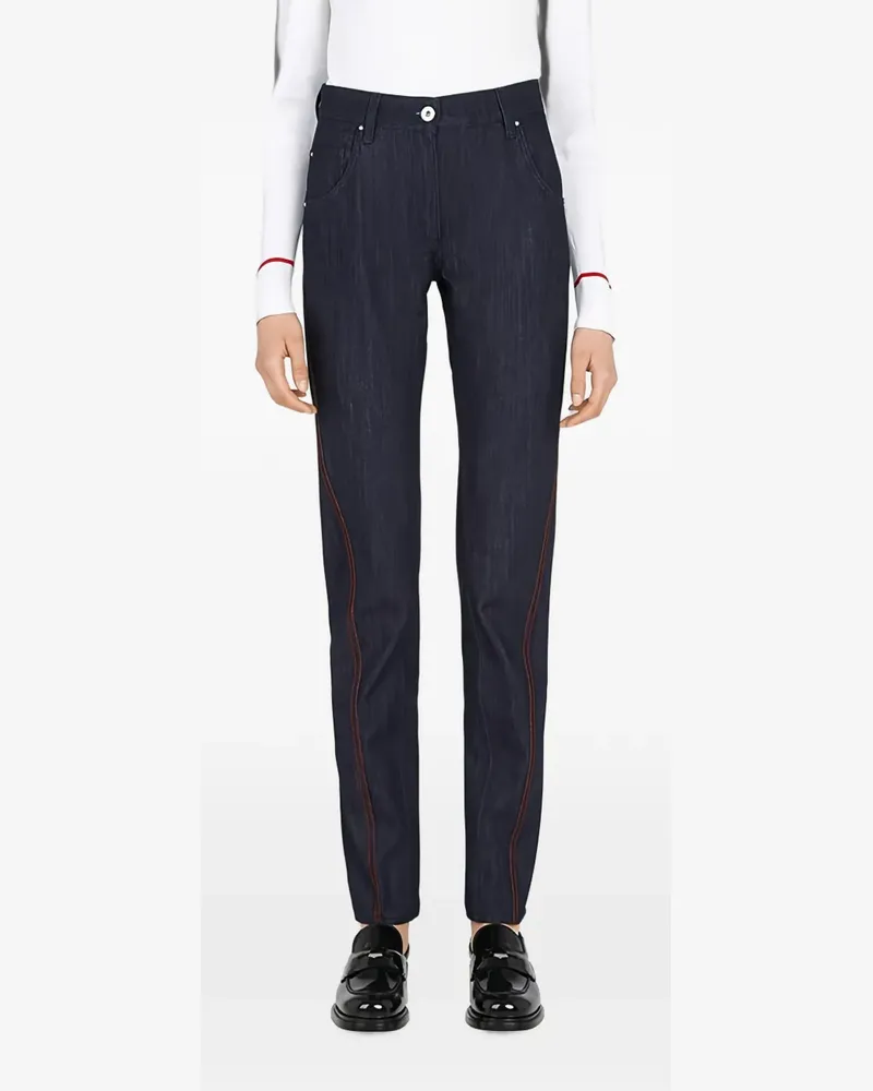 Ferragamo Hose mit Kontrastnähten - Blau Blau