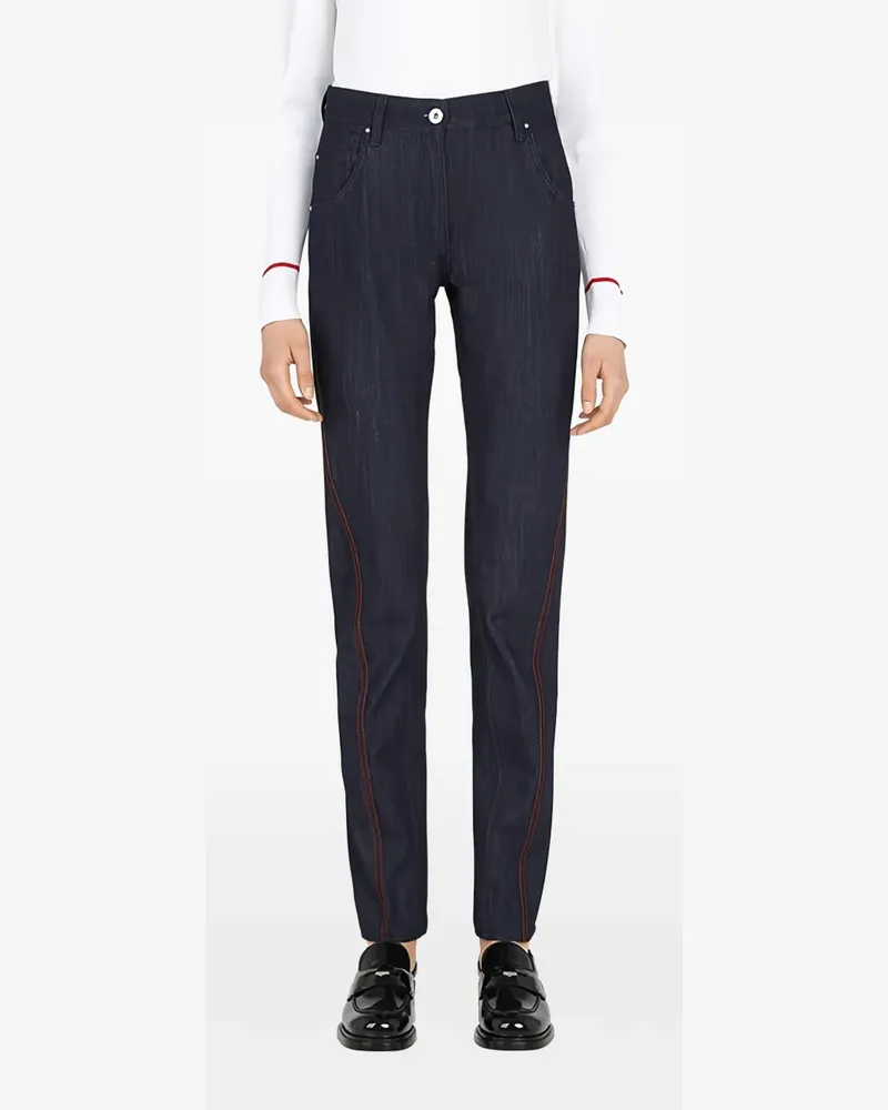 Ferragamo Five-Pocket-Jeans mit Kontrastnähten - Blau Blau