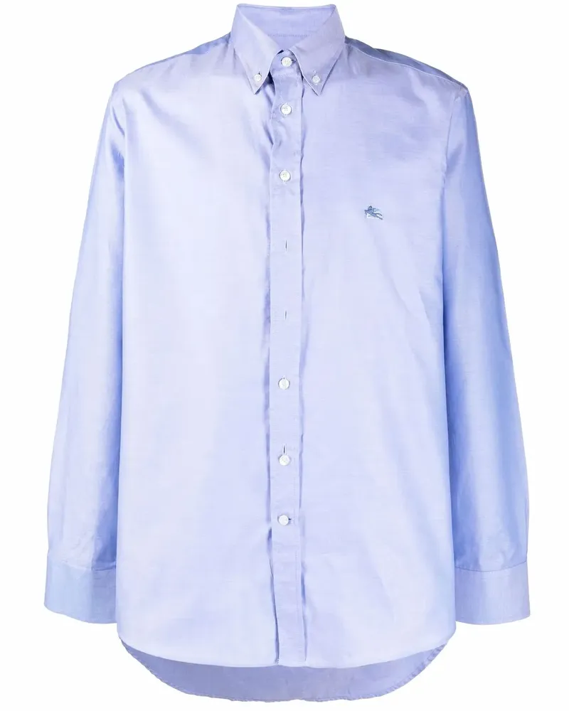 Etro Hemd mit Logo-Stickerei - Blau Blau
