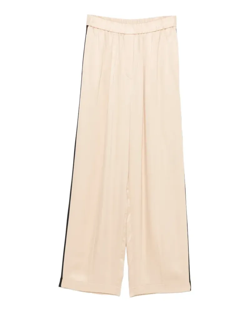 forte_forte Weite Hose mit Streifen - Nude Nude