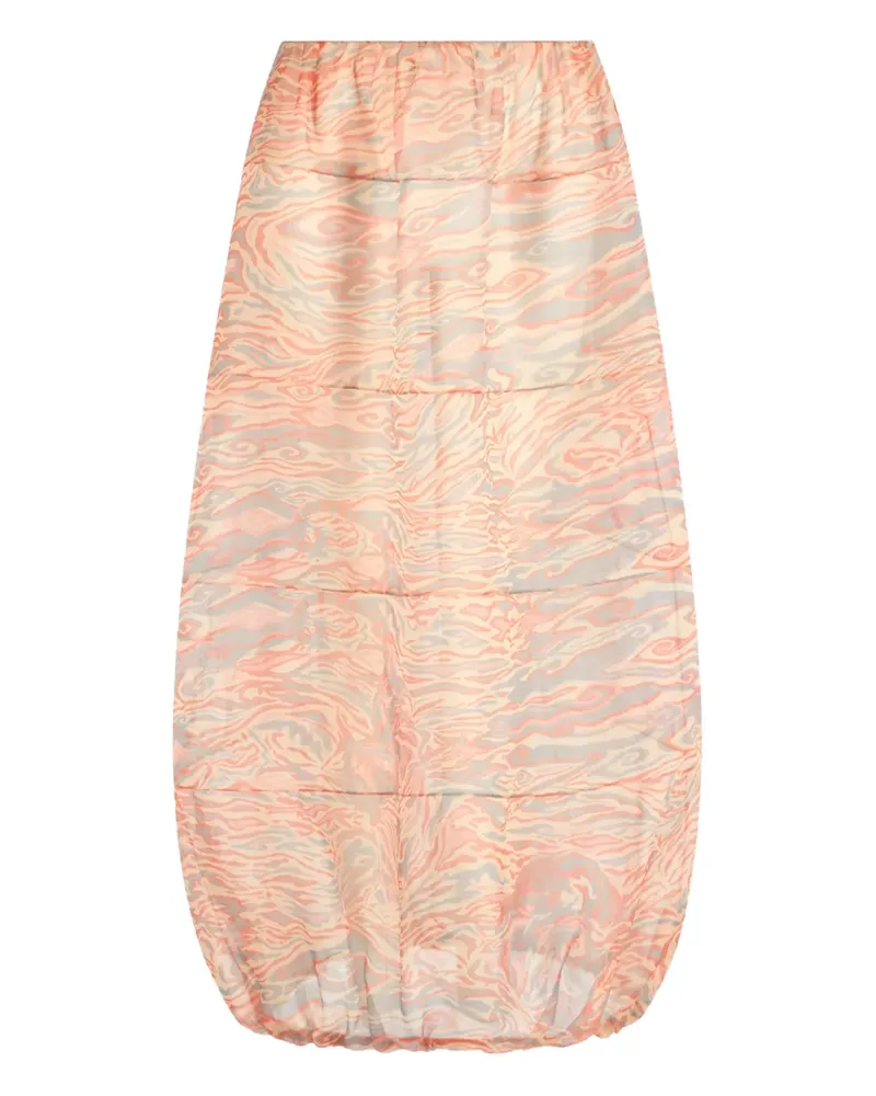 Giorgio Armani patterned midi skirt - Nude Nude