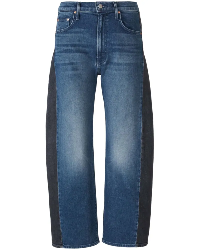 Mother Jeans mit weitem Bein - Blau Blau