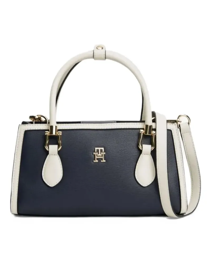 Tommy Hilfiger TH Monogram colour-block shoulder bag - Blau Blau