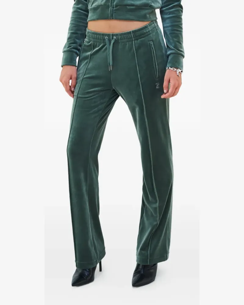Juicy Couture Velours-Jogginghose mit Strass - Grün Grün