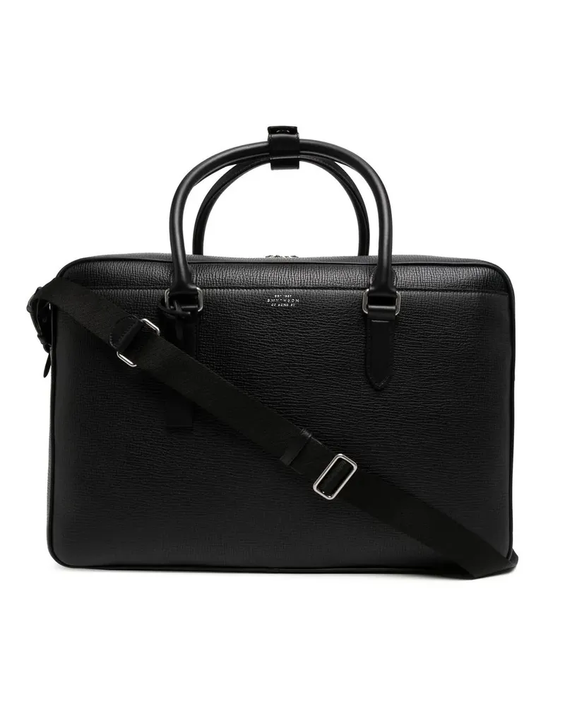 Smythson Reisetasche mit Logo-Stempel - Schwarz Schwarz