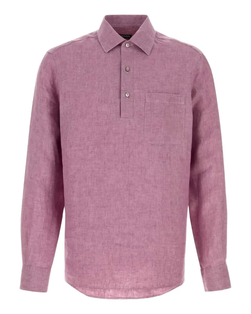 Ermenegildo Zegna linen polo shirt - Rosa Rosa