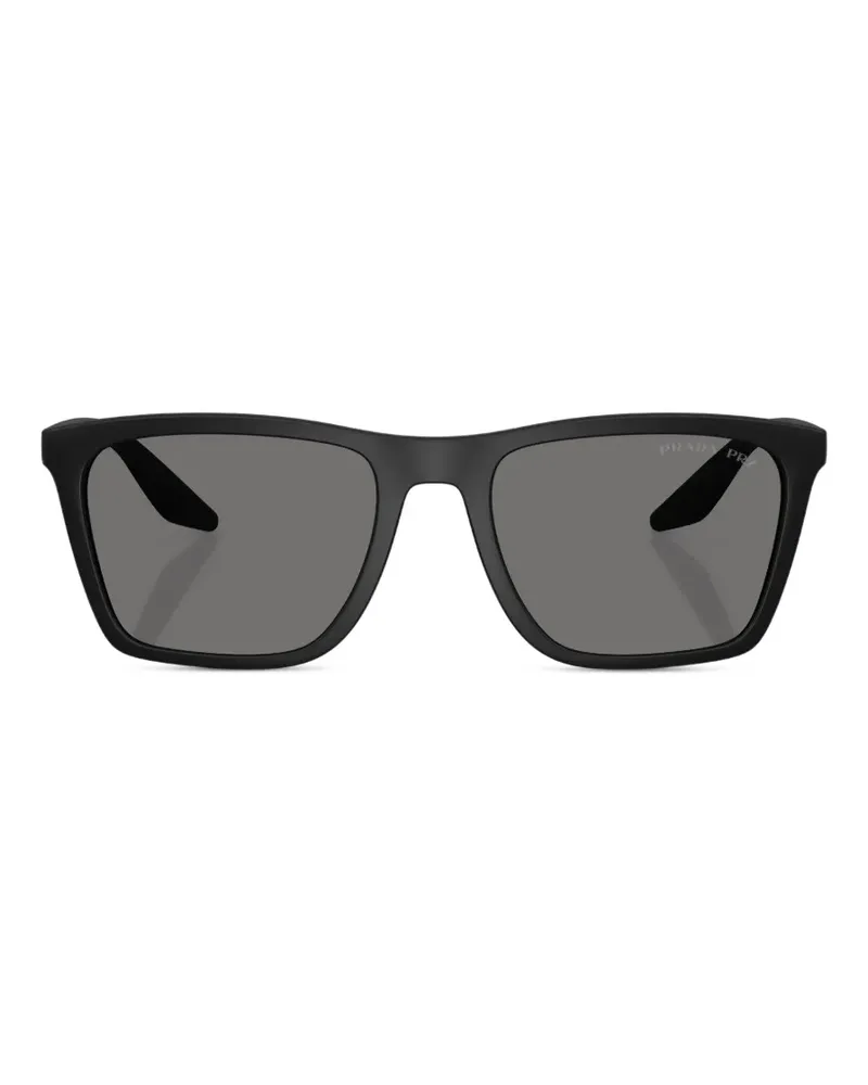 Prada Sonnenbrille mit eckigem Gestell - Schwarz Schwarz