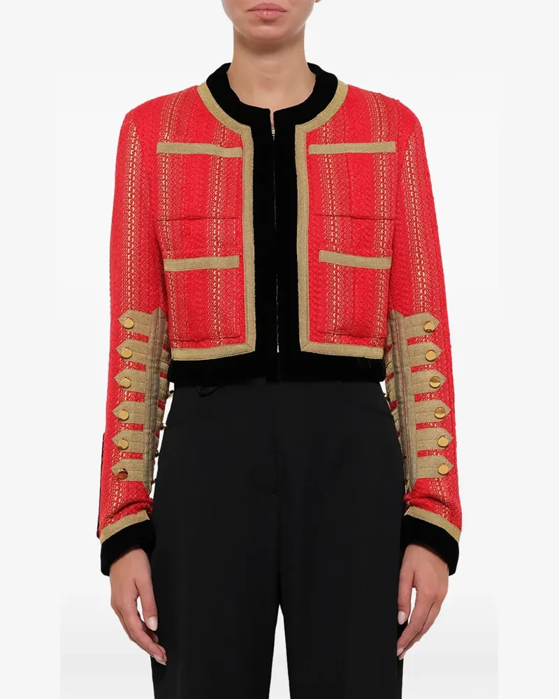 Givenchy Cropped-Jacke im Military-Style - Rot Rot
