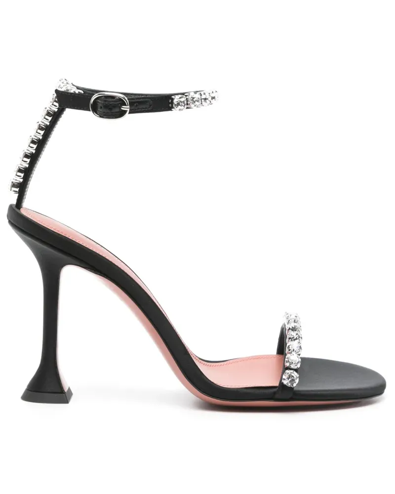 Amina Muaddi Gigi Sandalen 95mm - Schwarz Schwarz