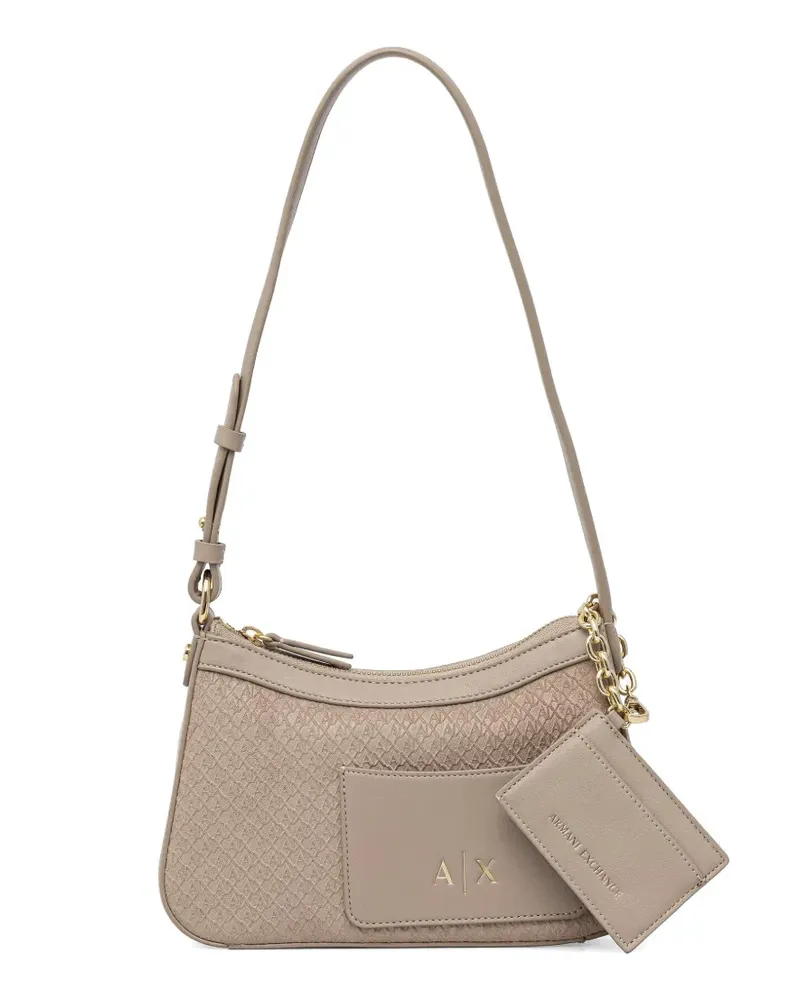 Armani Exchange Schultertasche mit Logo-Prägung - Nude Nude