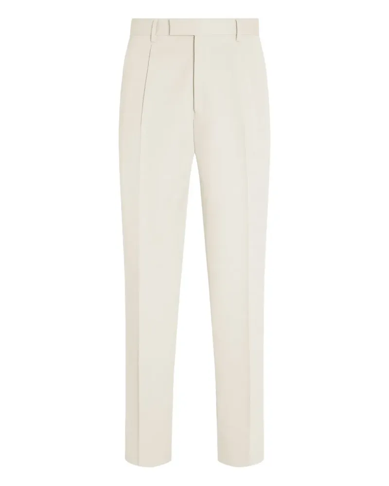 Ermenegildo Zegna Klassische Bundfaltenhose - Weiß Weiß
