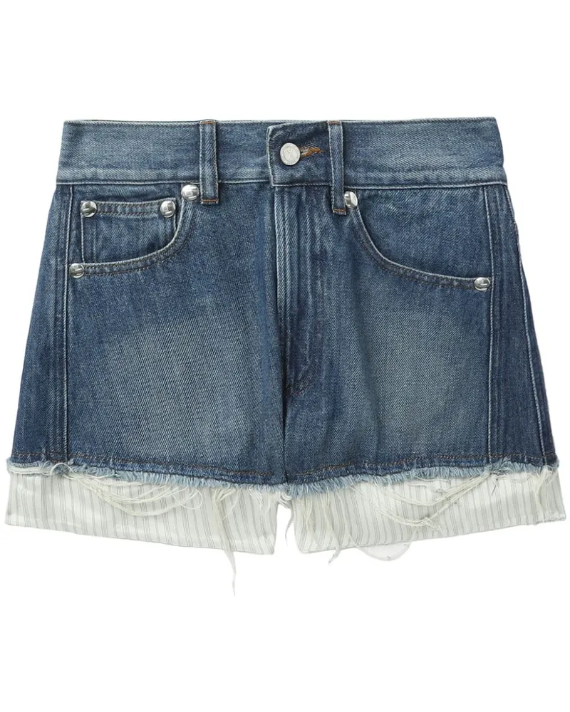 A.P.C. Jeans-Shorts im Layering-Look Blau