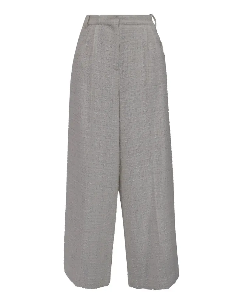 Maje Weite Tweed-Hose - Weiß Weiß