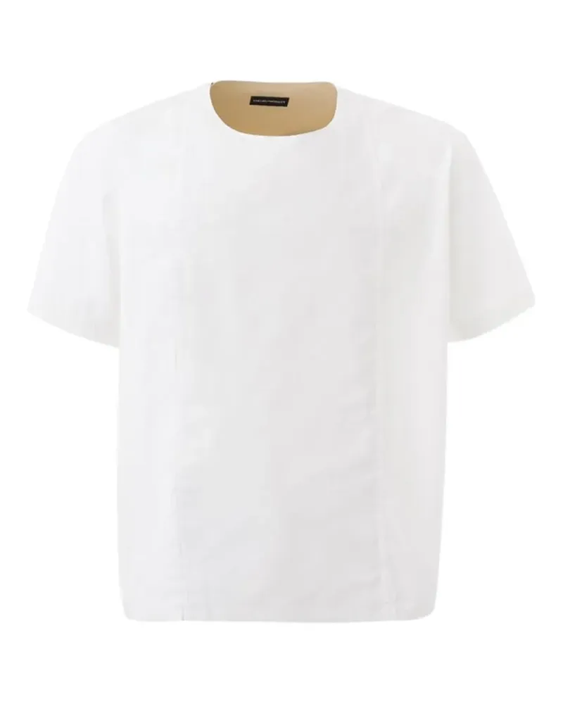 Emporio Armani T-Shirt mit Druckknöpfen - Weiß Weiß
