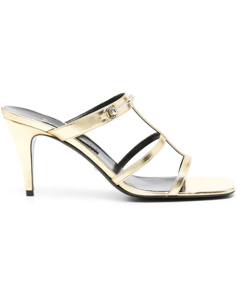 Gucci Sandalen mit Horsebit-Detail 75mm - Gold Gold