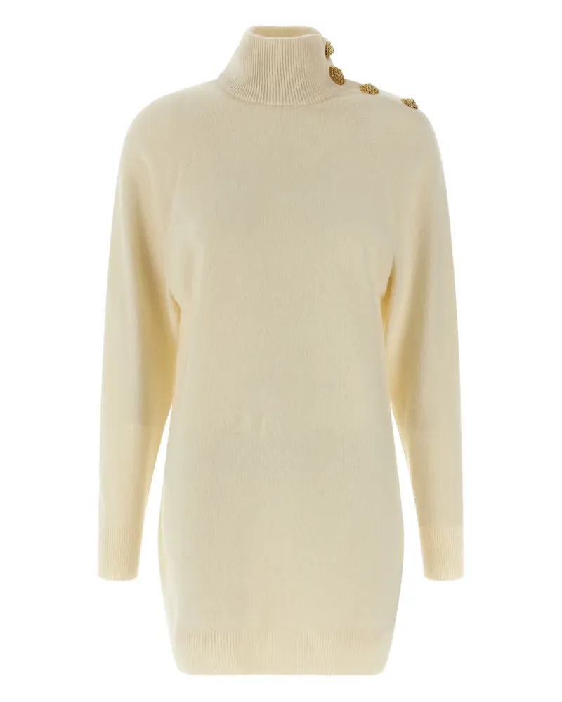 Balmain Minikleid mit Stehkragen - Nude Nude