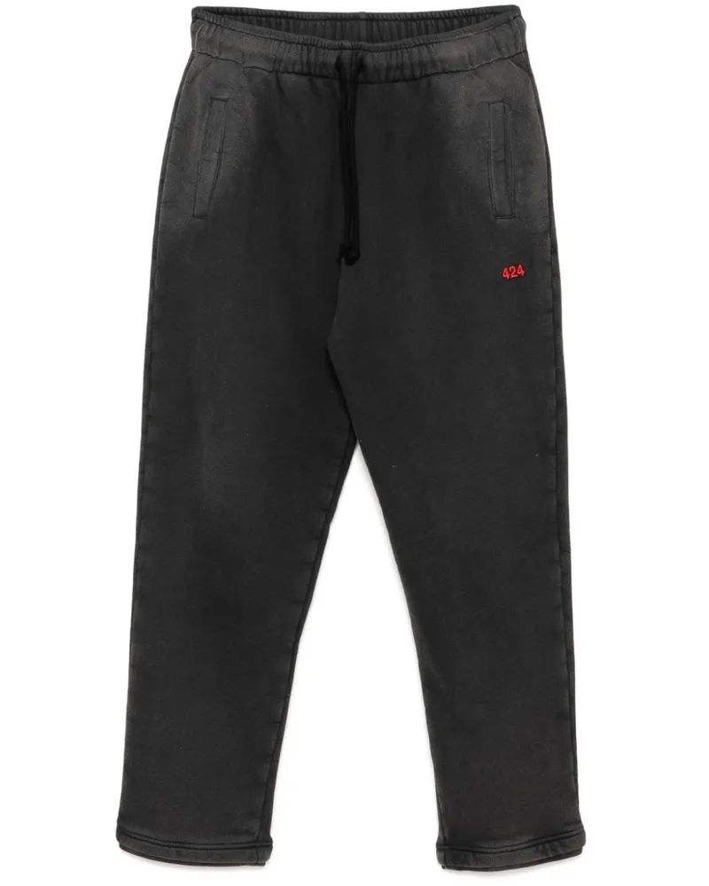 FourTwoFour on Fairfax Alias French Terry Hose - Schwarz Schwarz