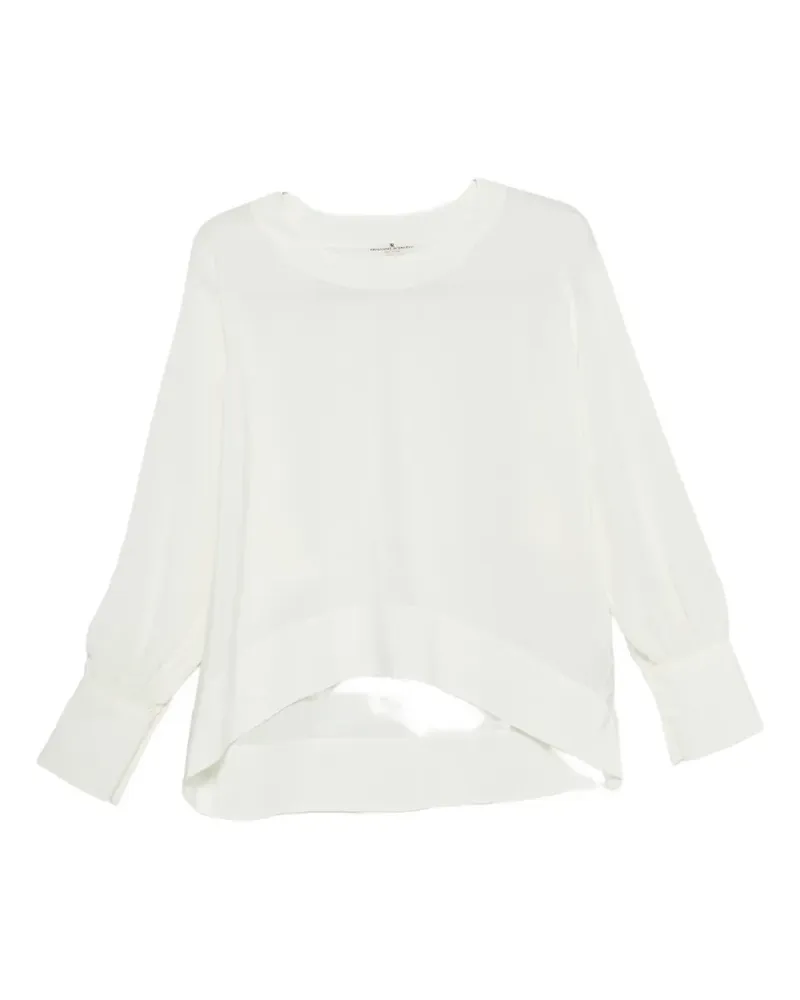 Ermanno Scervino cuff silk knitwear - Weiß Weiß