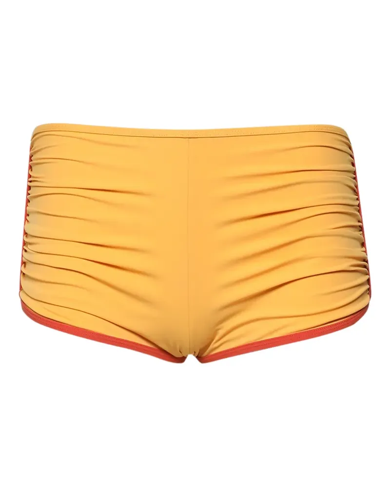 Christopher Esber Oasis ruched bikini shorts - Orange Orange