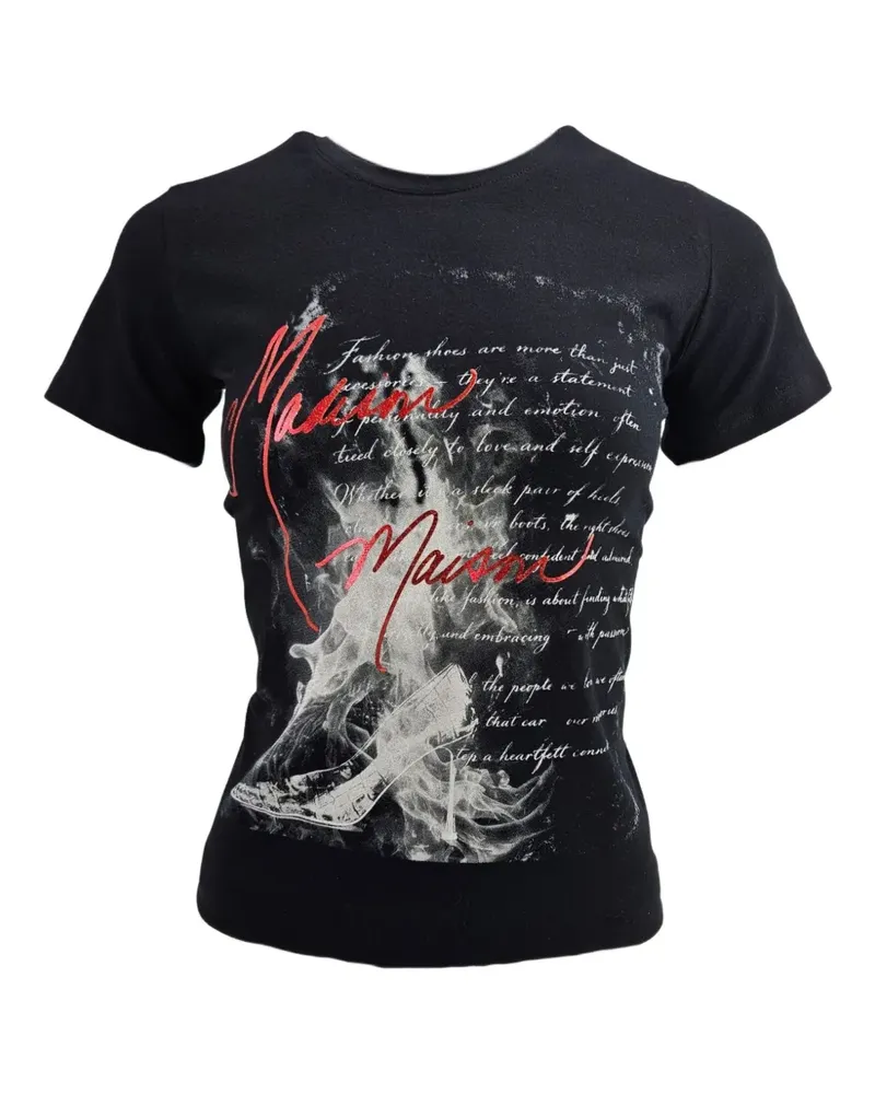 MADISON.MAISON Heel in Flames T-shirt - Schwarz Schwarz