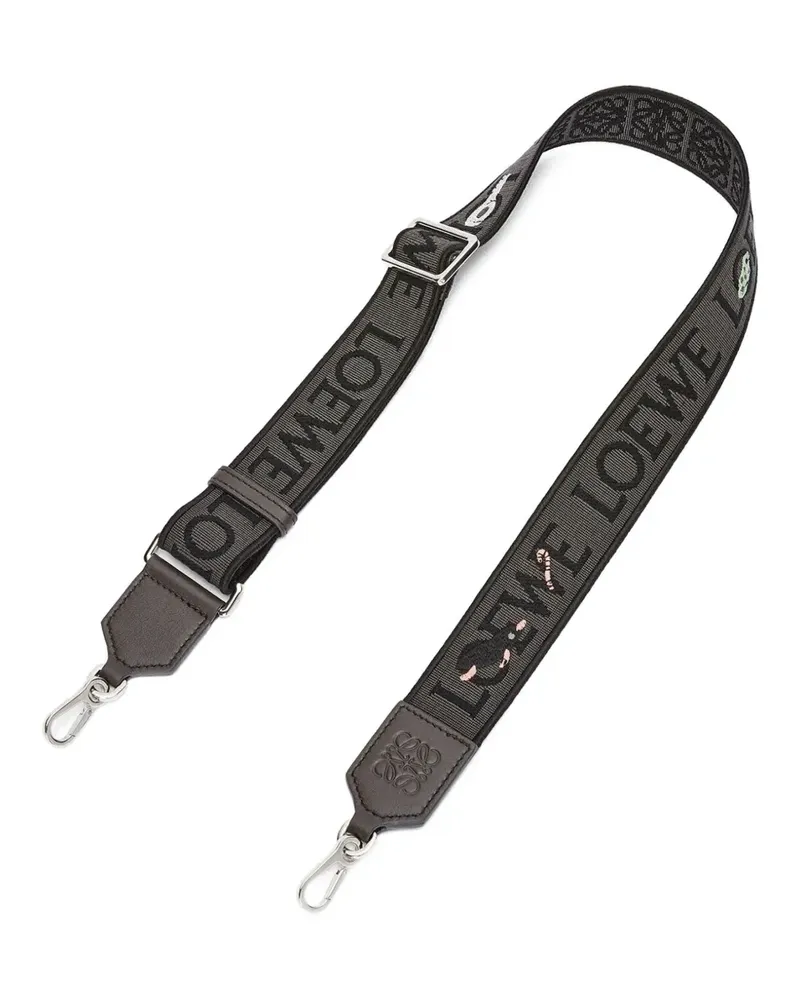 Loewe logo-strap bag strap - Grau Grau