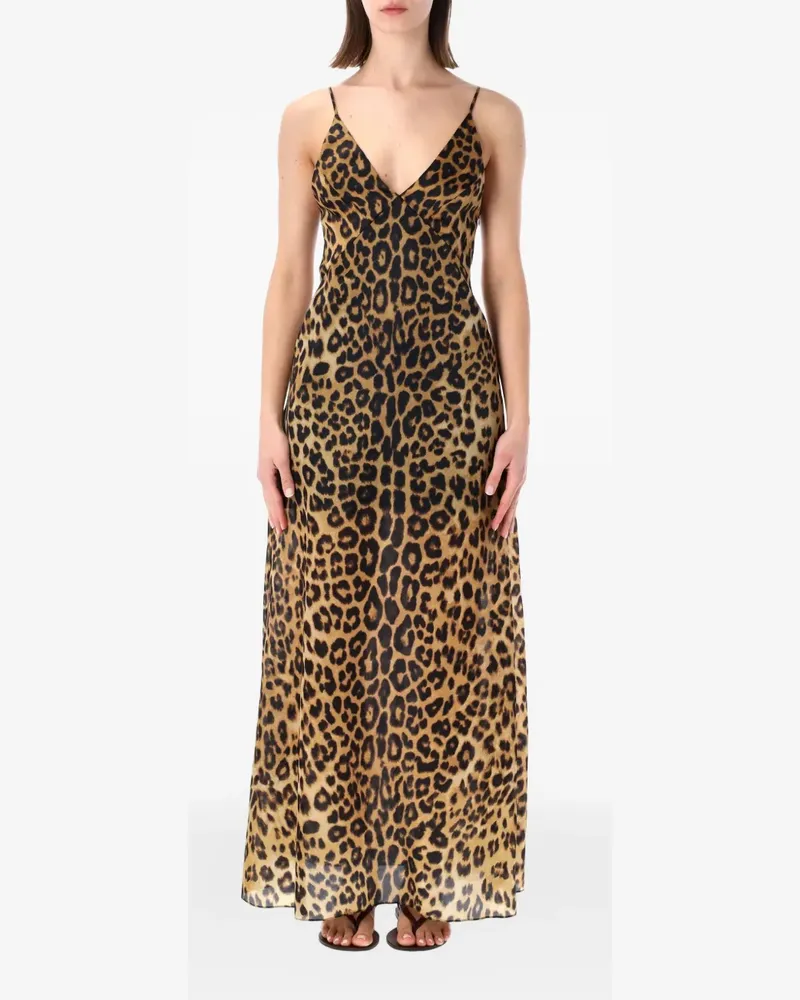 Alberta Ferretti leopard-print dress - Nude Nude