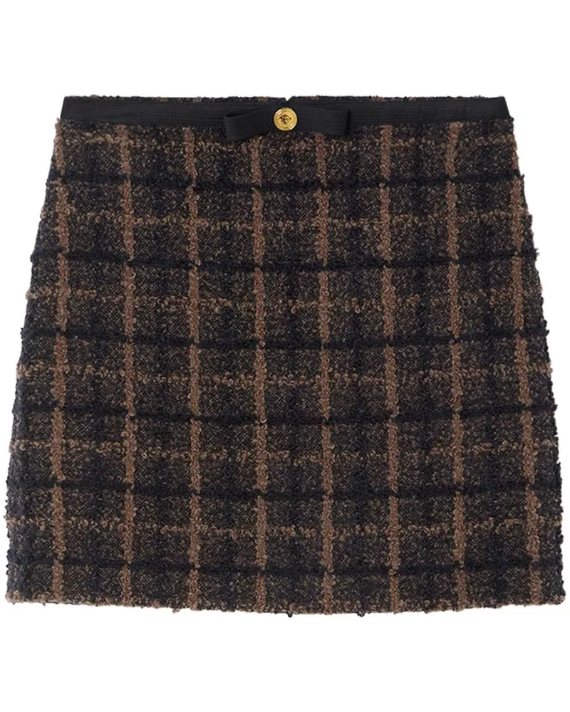 Versace Tweed-Bleistiftrock aus Bouclé - Braun Braun