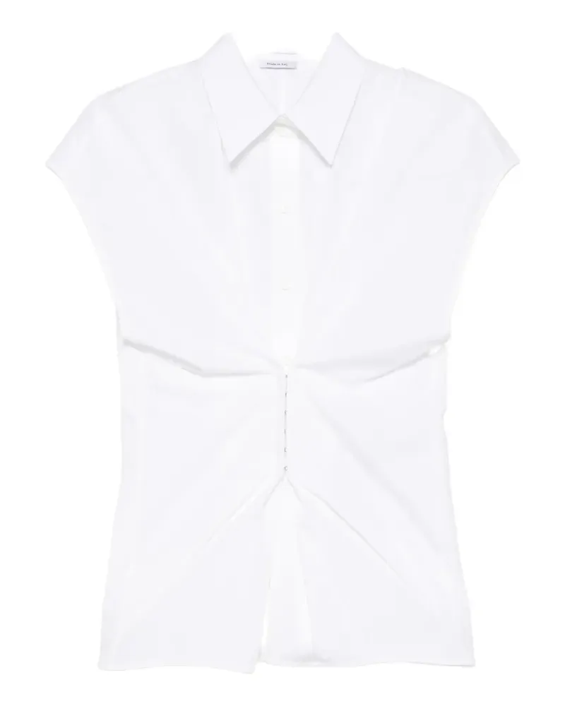 Alexander McQueen twist-front shirt - Weiß Weiß