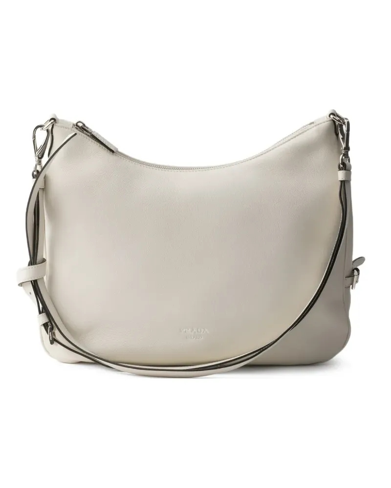 Prada Fold large leather shoulder bag - Nude Nude