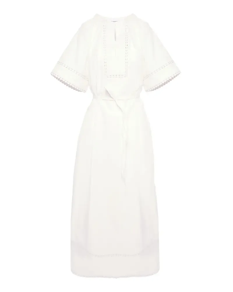 Yves Salomon Popeline-Kleid mit kurzen Ärmeln - Nude Nude