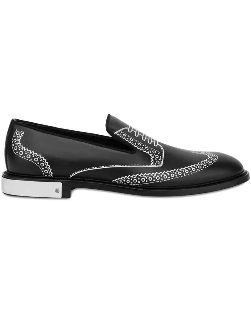 Moschino leather loafers - Schwarz Schwarz
