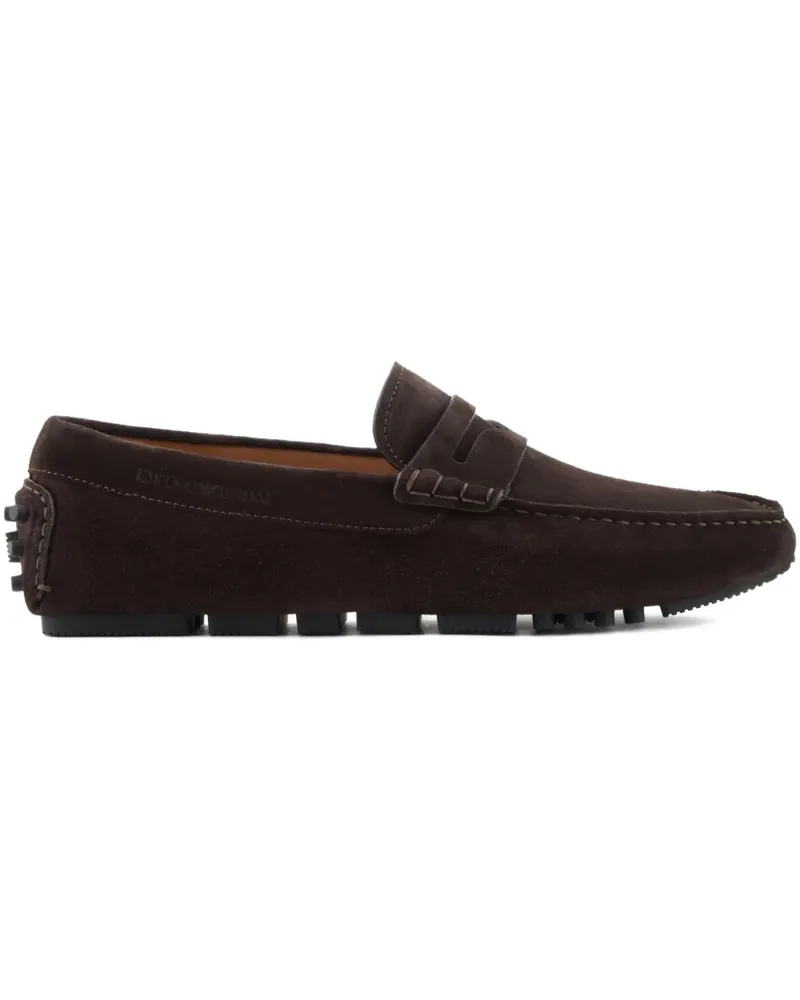Emporio Armani Loafer aus Wildleder - Braun Braun