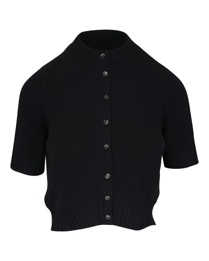 KHAITE Kurzärmeliger Cardigan - Schwarz Schwarz