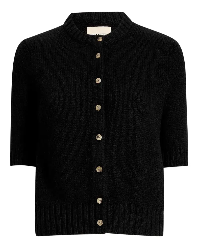KHAITE Kurzärmeliger Cardigan - Schwarz Schwarz